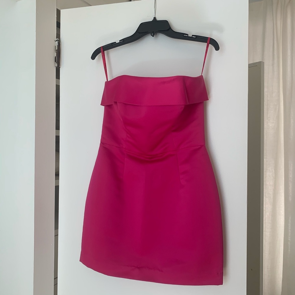 Betsey Johnson Fuschia Strapless Mini Dress